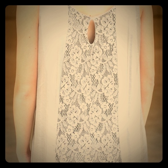 Reversible “Fiona” silk Italian shell with lace - Picture 4 of 5